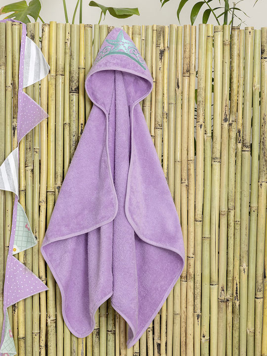 Nima Baby Hooded Bath Towel Pink 70x120cm