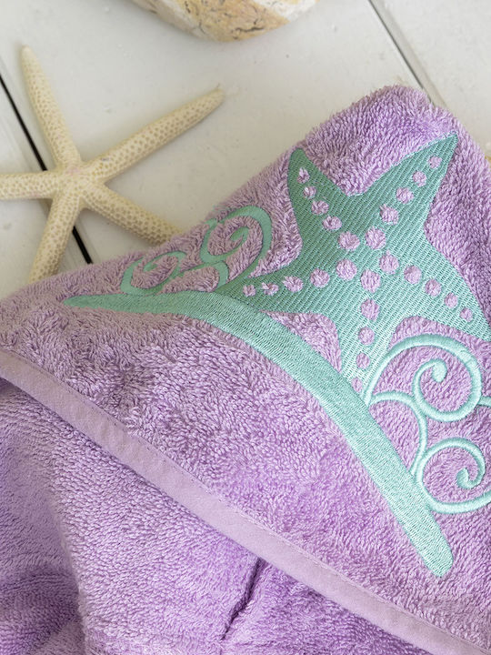 Nima Baby Hooded Bath Towel Pink 70x120cm