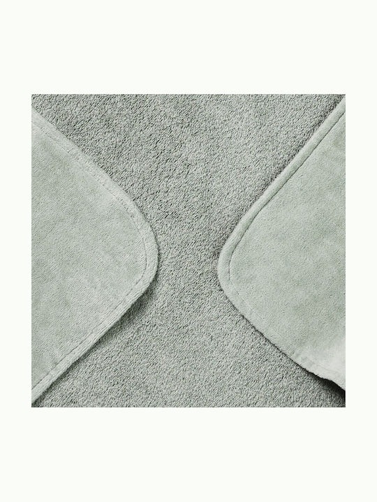 Elodie Details Baby Bath Towel Hooded with Hood Mineral Green 80x80cm