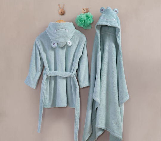 Nef-Nef Homeware Вана за бебе-пончо Худи Enjoy Life Aqua