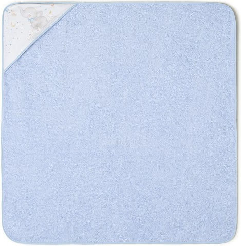 Interbaby Βρεφική Κάπα-Μπουρνούζι με Κουκούλα Blue