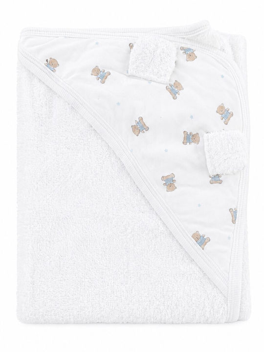 Beboulino Baby-Badetuch mit Kapuze 75x75cm