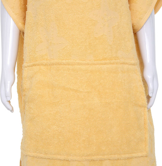 Baby Poncho Bathrobe Hooded Sea Yellow 55x70cm
