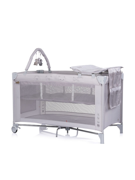 Chipolino Luna Кошара За Игра Две Нива С Маса За Повиване И Матрак 128x71cm