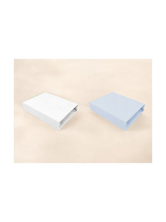 Qmini Seturi de cearșafuri pentru bebeluși Pentru Cradle Bumbac cu Cauciuc Albe 50x90buc 2buc