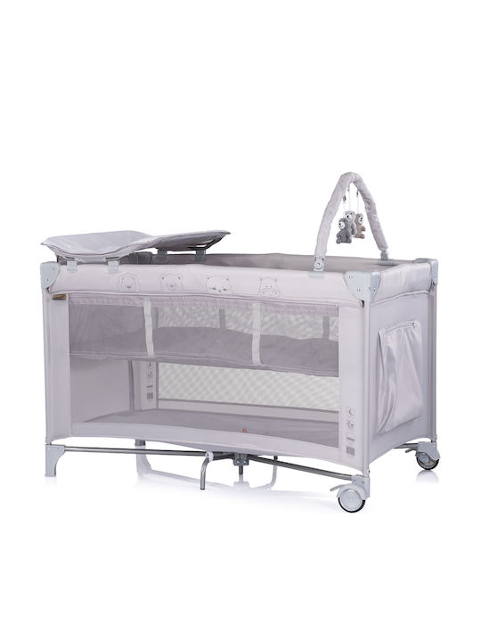 Chipolino Luna Кошара За Игра Две Нива С Маса За Повиване И Матрак 128x71cm
