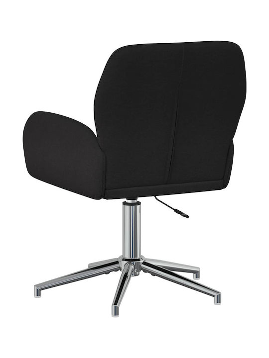 Drehbarer Besucherstuhl mit Armlehnen in Schwarz Farbe 54x58x90cm 4 Stück