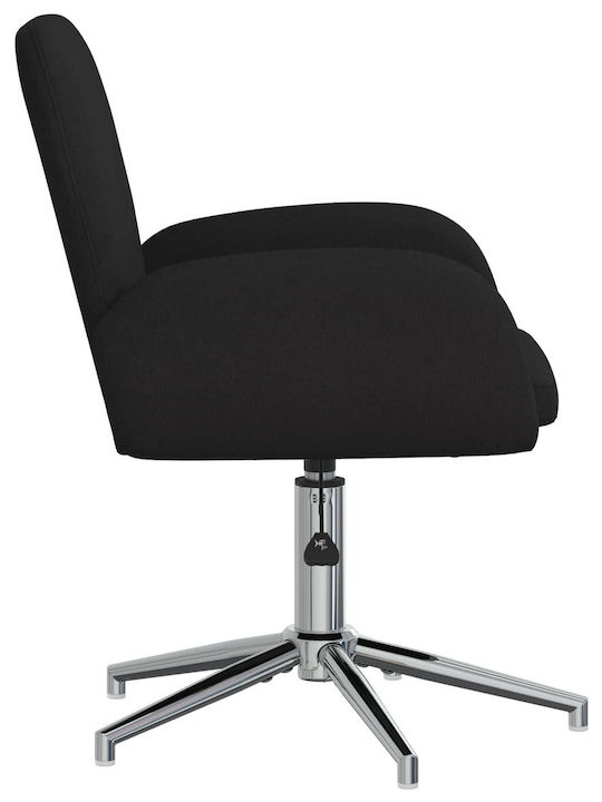 Drehbarer Besucherstuhl mit Armlehnen in Schwarz Farbe 54x58x90cm 4 Stück