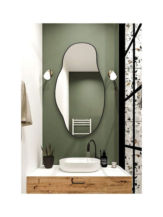 SteweHome Wandspiegel Asymmetrisch Mit Rahmen 75x40cm