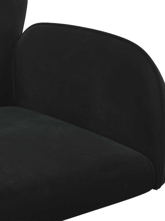 Swivel Visitor Chair with Arms in Black Colour 54x55x90cm Swivel Visitor Chair with Arms in Black Colour 54x55x90cm