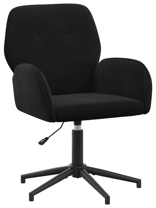 Drehbarer Besucherstuhl mit Armlehnen in Schwarz Farbe 54x55x90cm