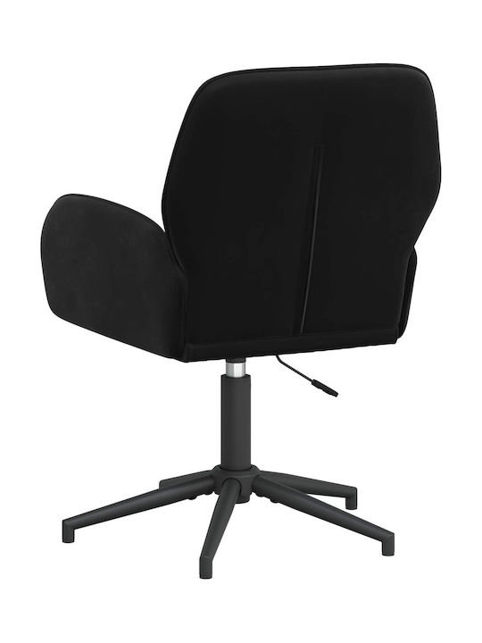 Drehbarer Besucherstuhl mit Armlehnen in Schwarz Farbe 54x55x90cm