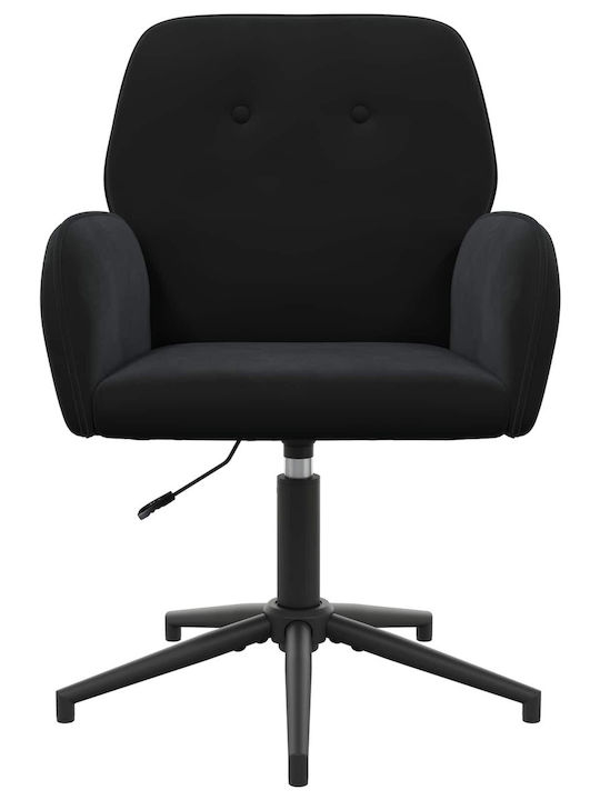 Drehbarer Besucherstuhl mit Armlehnen in Schwarz Farbe 54x55x90cm 4Stücke