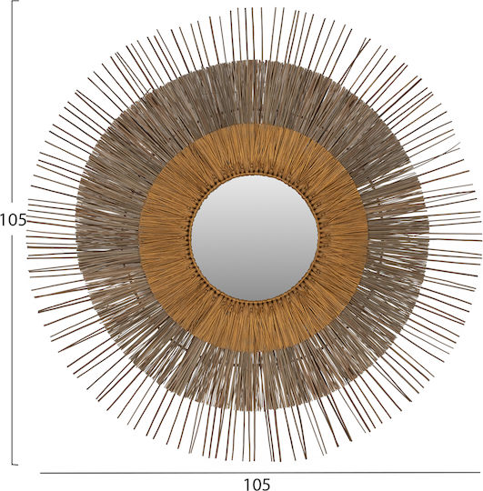 HomeMarkt Mendong Grass Beige Diameter 105cm HomeMarkt Mendong Grass Beige Diameter 105cm