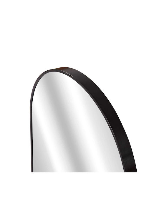 Freebox Wall Mirror Oval with Black Metallic Frame 79.5x60cm 1pcs
