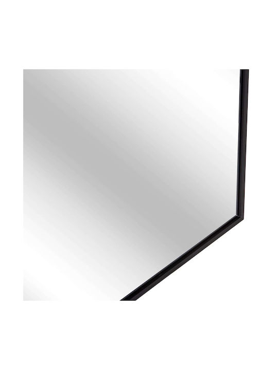 Freebox Wall Mirror Oval with Black Metallic Frame 79.5x60cm 1pcs