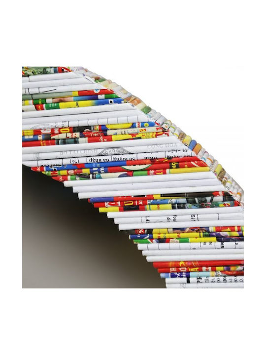 Synchronia Oglindă de Perete Din reviste reciclate cu Multicolor Ramă din Diametru 60cm 1buc