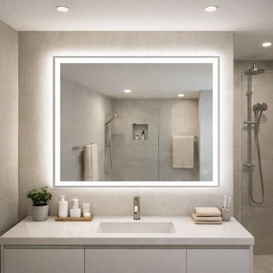 Savvopoulos 8964-11 Καθρέπτης & LED Φωτισμό 100x80cm Savvopoulos 8964-11 Καθρέπτης & LED Φωτισμό 100x80cm