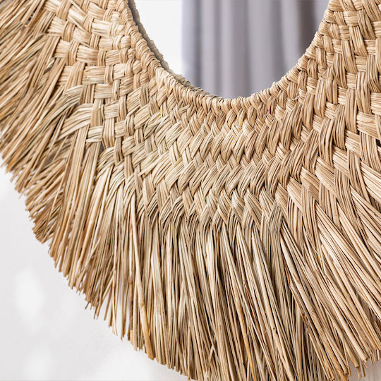 Atmosphera Jungly Beige & LED Wandspiegel Durchmesser 80cm
