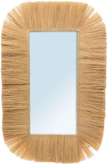 Bazar Bizar BBINMA003N Wandspiegel Quadratisch Beige 90x60cm