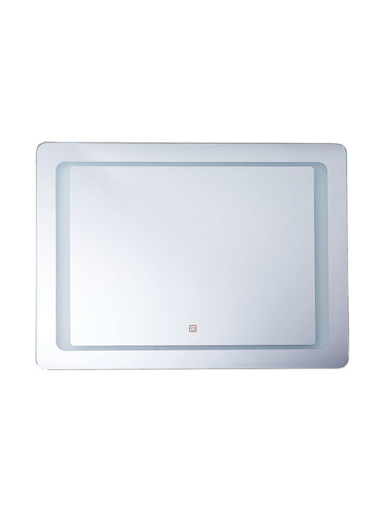 Wandspiegel 60 x 80 cm Silber Wassy