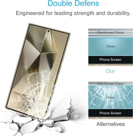 Compatible with Samsung Galaxy S24 Ultra 5g Tempered Glass Film 0.26mm 9h 2.5d Does Not Support Fingerprint Recognition