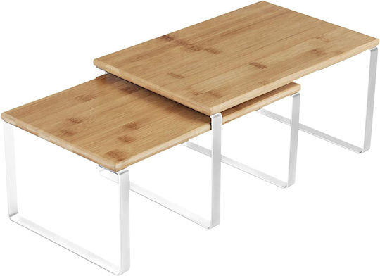 Songmics Настолна Бамбукова основа 29.7x19.5x15.5 см 2 бр Кафява