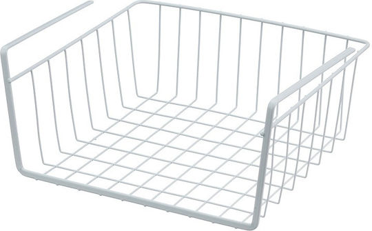 Metaltex Κρεμαστό Ράφι Babatex Μεταλλικό 40x26x14εκ. Λευκό