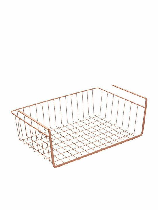 Metaltex Κρεμαστό Ράφι Kanguro Μεταλλικό 40x14x14εκ. Ροζ Χρυσό
