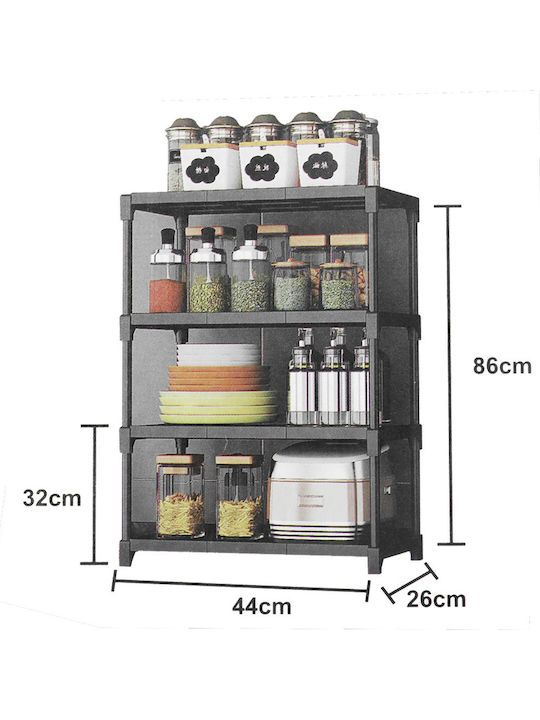 Factory Επιτραπέζια Βάση Πλαστική 86x44x32εκ. Μπλε
