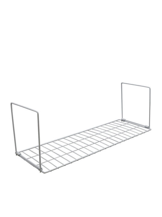 Uncle George Wall Metal Shelf 60x20x20cm White