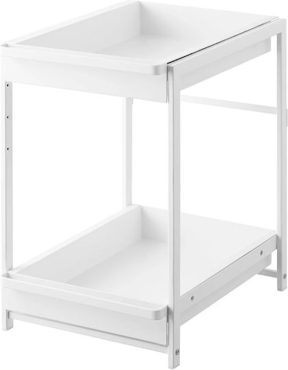 Yamazaki Cupboard Shelf Inox White Yamazaki Cupboard Shelf Inox White