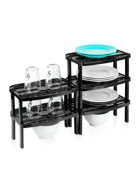 Vilde Bază De Masă Din Plastic 31x22x14,5cm 5 Bucăți Neagră