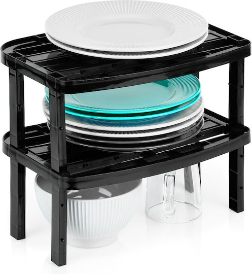 Vilde Suport De Masă Din Plastic 31x22x13,5cm 2 Bucăți Negru