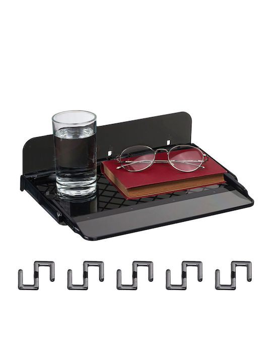 Relaxdays Επιτοίχιο Ράφι 8.5x22x30εκ. Μαύρο