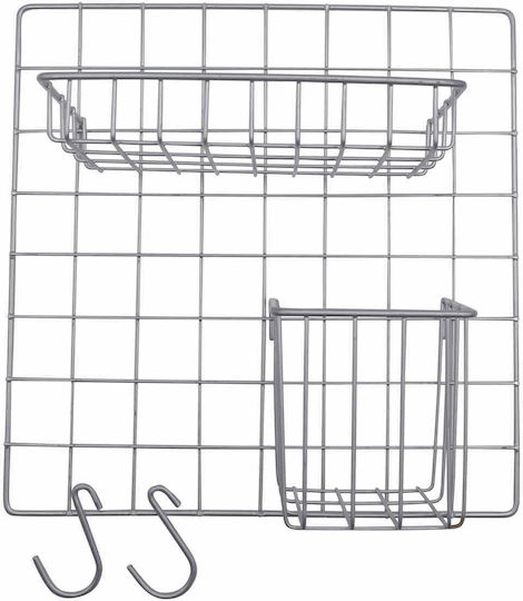 Uncle George Wall Metal Shelf 9cm Silver