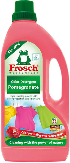Frosch Liquid Detergent with Fragrance Pomegranate for Black & Coloreds Clothes 1.5lt (22 Measuring Cups)