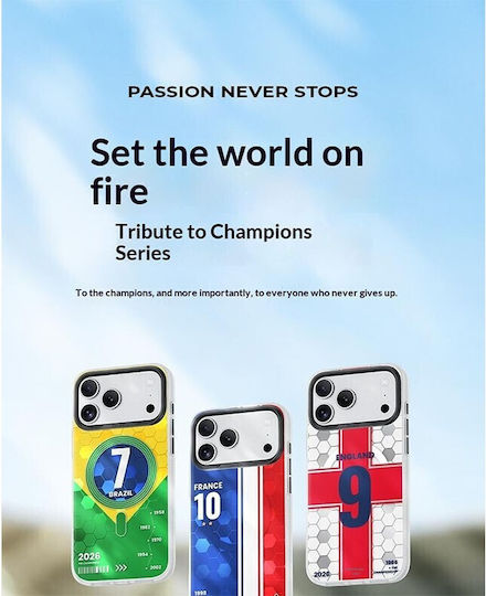 Benks D3 Football Theme Magsafe Σκληρή Θήκη Σιλικόνης Glory Blue Realm Apple Iphone 17 Pro Max