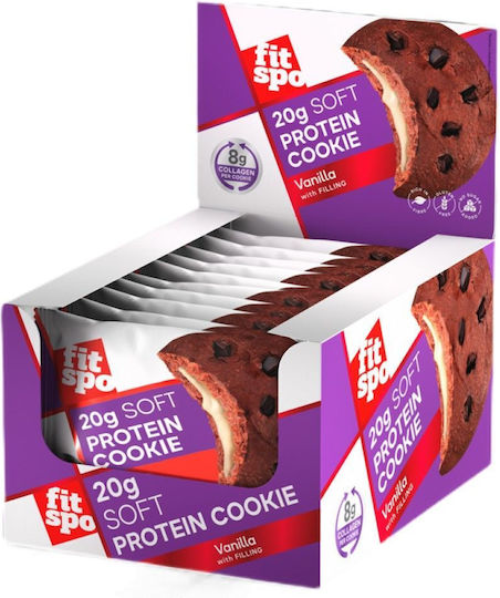 Fit Spo Biscuiți Proteine Cu chipsuri și umplutură Portocaliu Fără Zahăr 10buc 70gr