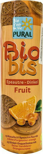 Pural Organic Biscuits Bio Bis With Filling Orange & Sea buckthorn Vegan 1pcs 300gr
