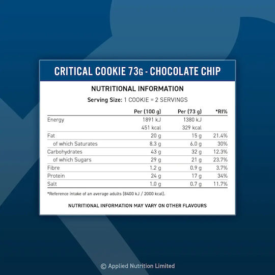Applied Nutrition Бисквити Протеини С чипс Шоколад и солен карамел 1бр 20гр