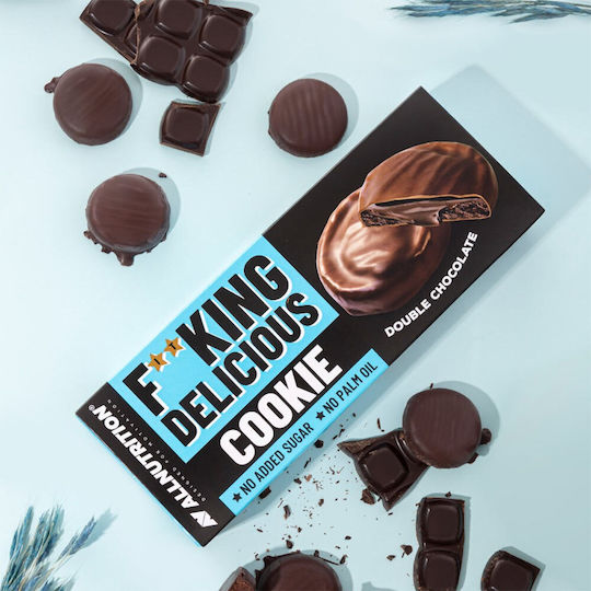 AllNutrition Μπισκότα Πρωτεΐνης με Επικάλυψη & Γέμιση Double Chocolate 128gr