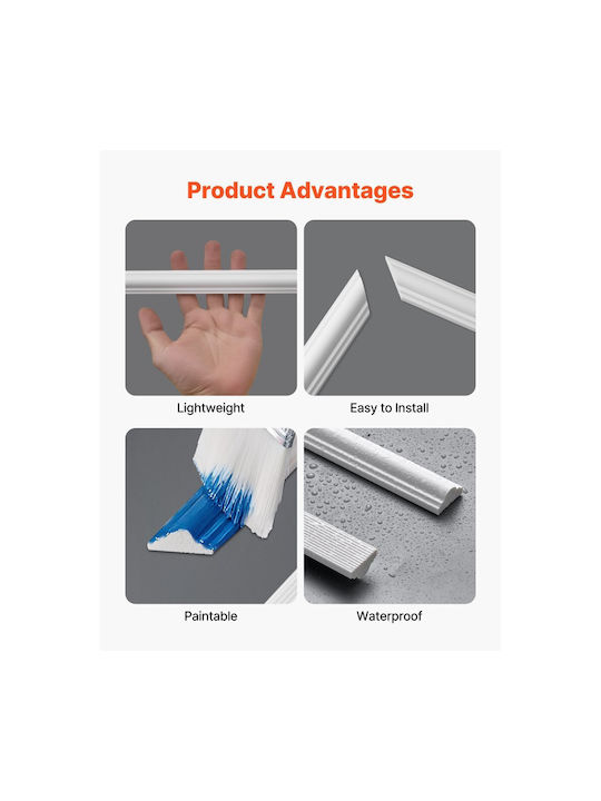 Vevor Κορνίζα Τοίχου Πλαστική με Λευκό Πλαίσιο 3τμχ