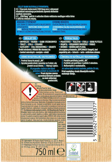 Cillit Bang Spray de curățare Anti-calcar cu aromă de Lămâie 750ml