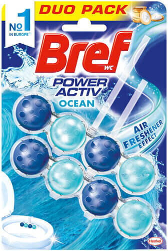 Bref Turquoise Active Блок Тоалетна с Аромат Ocean 2x50гр