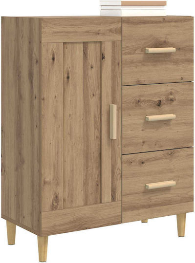 Μπουφές Ξύλινος με Συρτάρια Δρυς 69.5x34x90cm