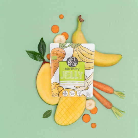 Diet-Food Bio Bananen-Mango-Karotte Gelees Ohne Zuckerzusatz Vegan 50gr