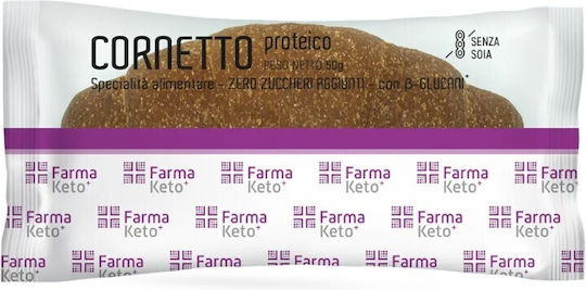 Farmaketo Croissant Keto cu Dublu Ciocolată Proteină & Umplutură de Cacao 50g