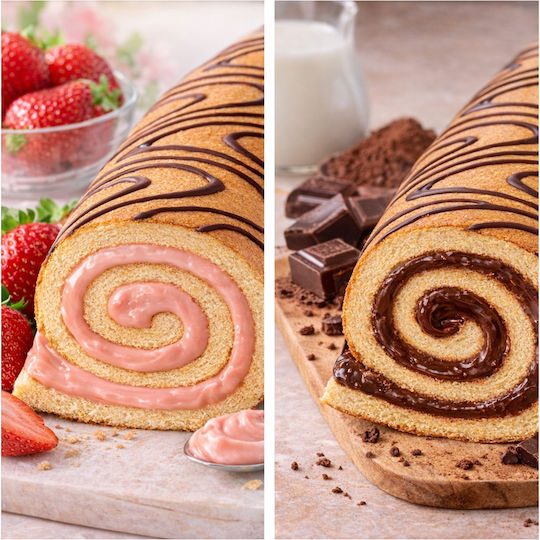 Κέικ Big Roll Strawberry 300gr