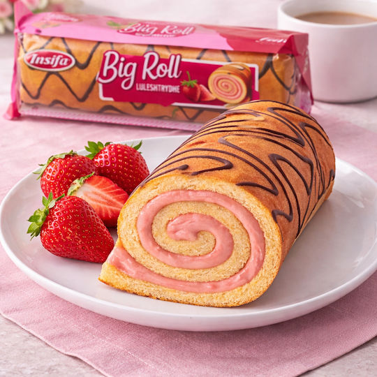 Κέικ Big Roll Strawberry 300gr